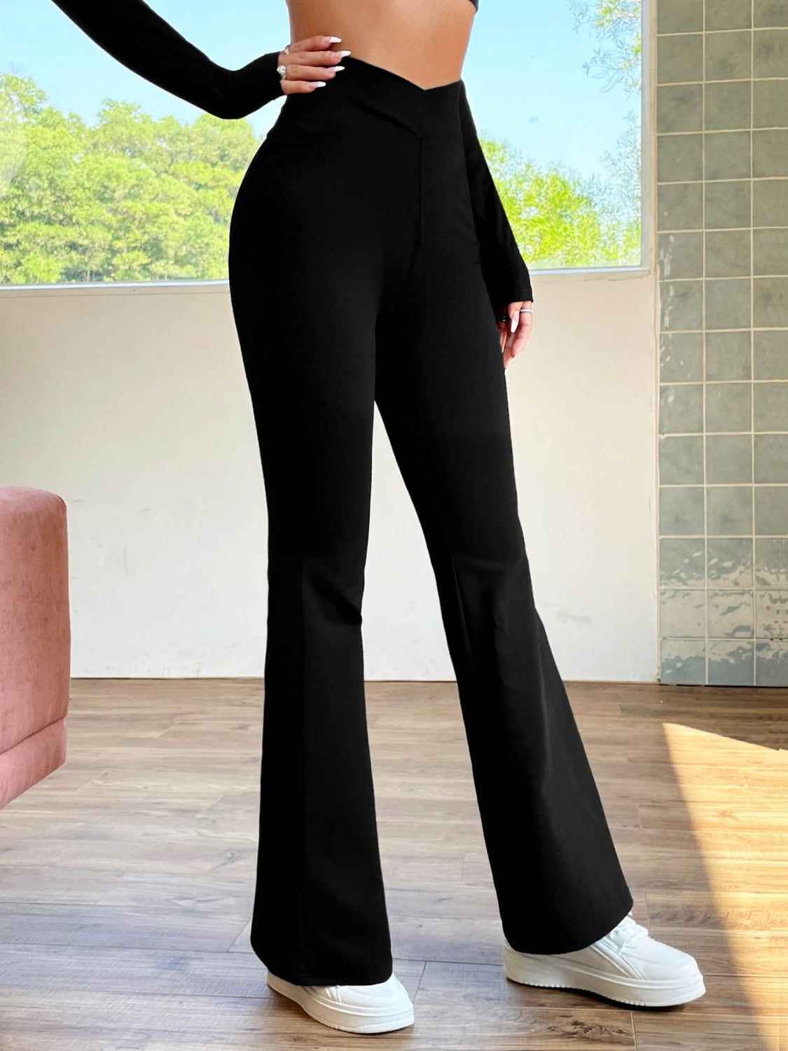 High Waist Bootcut Pants